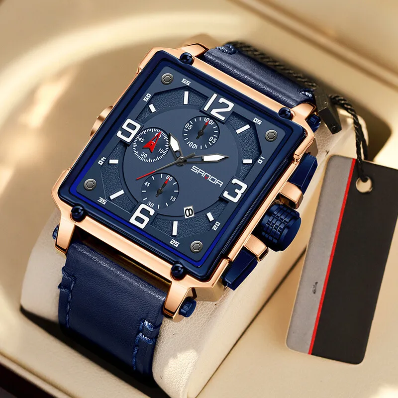 MEN'S LEATHER QUARTZ TACTICAL WATCH | Stylish, robust, precise