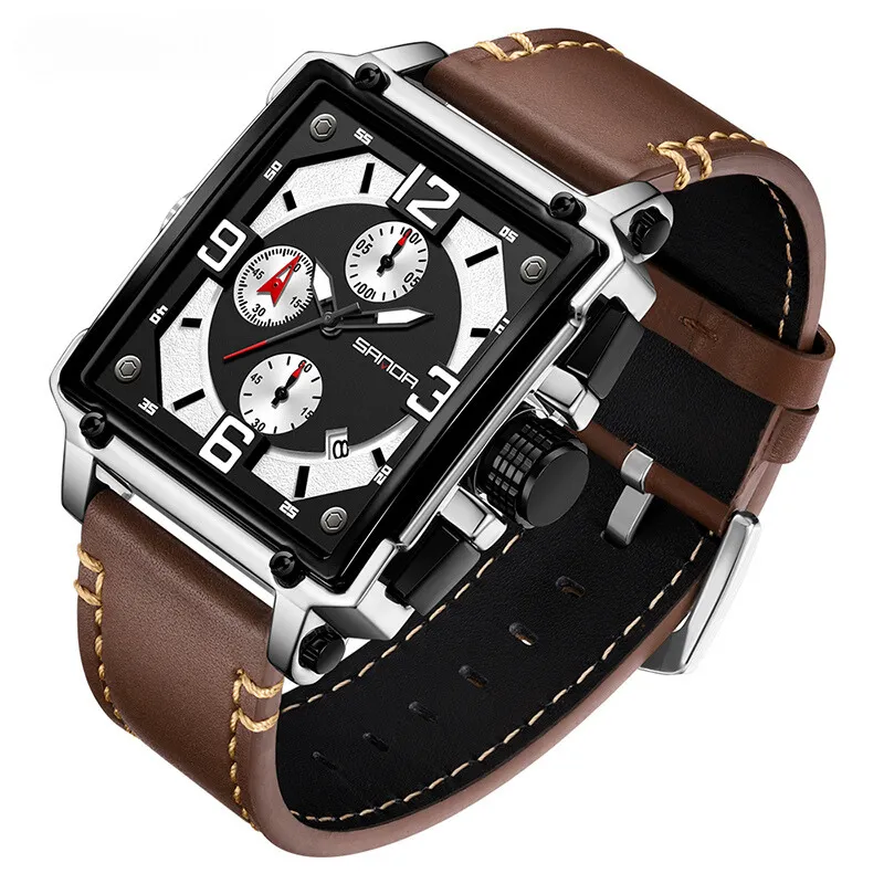 MEN'S LEATHER QUARTZ TACTICAL WATCH | Stylish, robust, precise