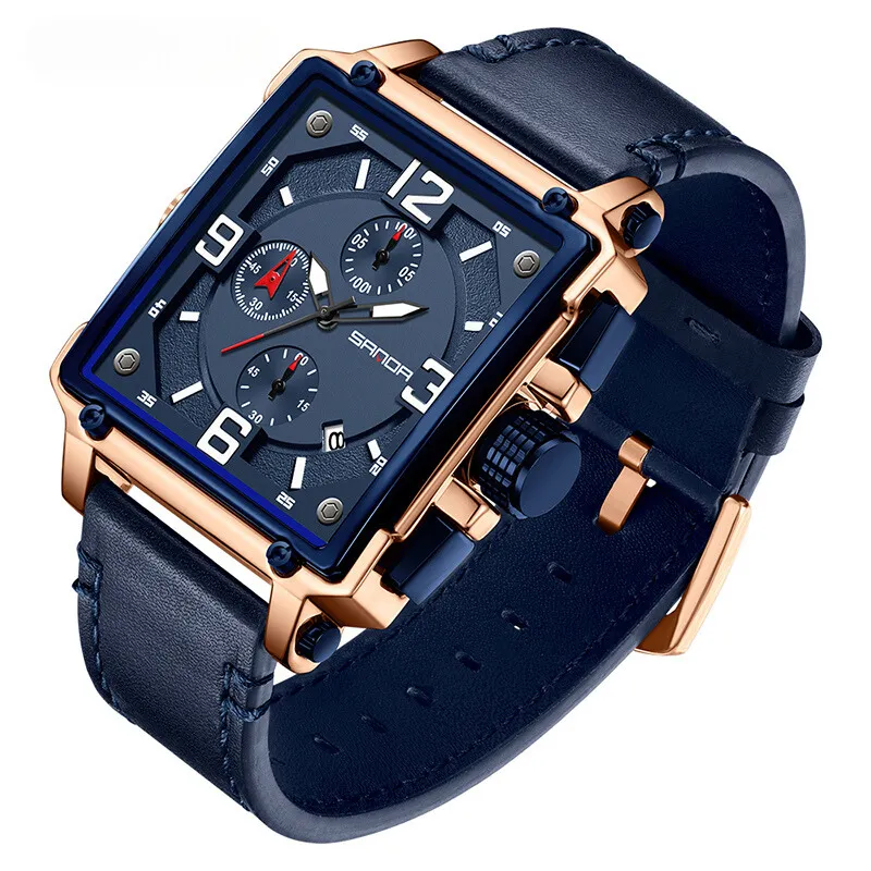 MEN'S LEATHER QUARTZ TACTICAL WATCH | Stylish, robust, precise