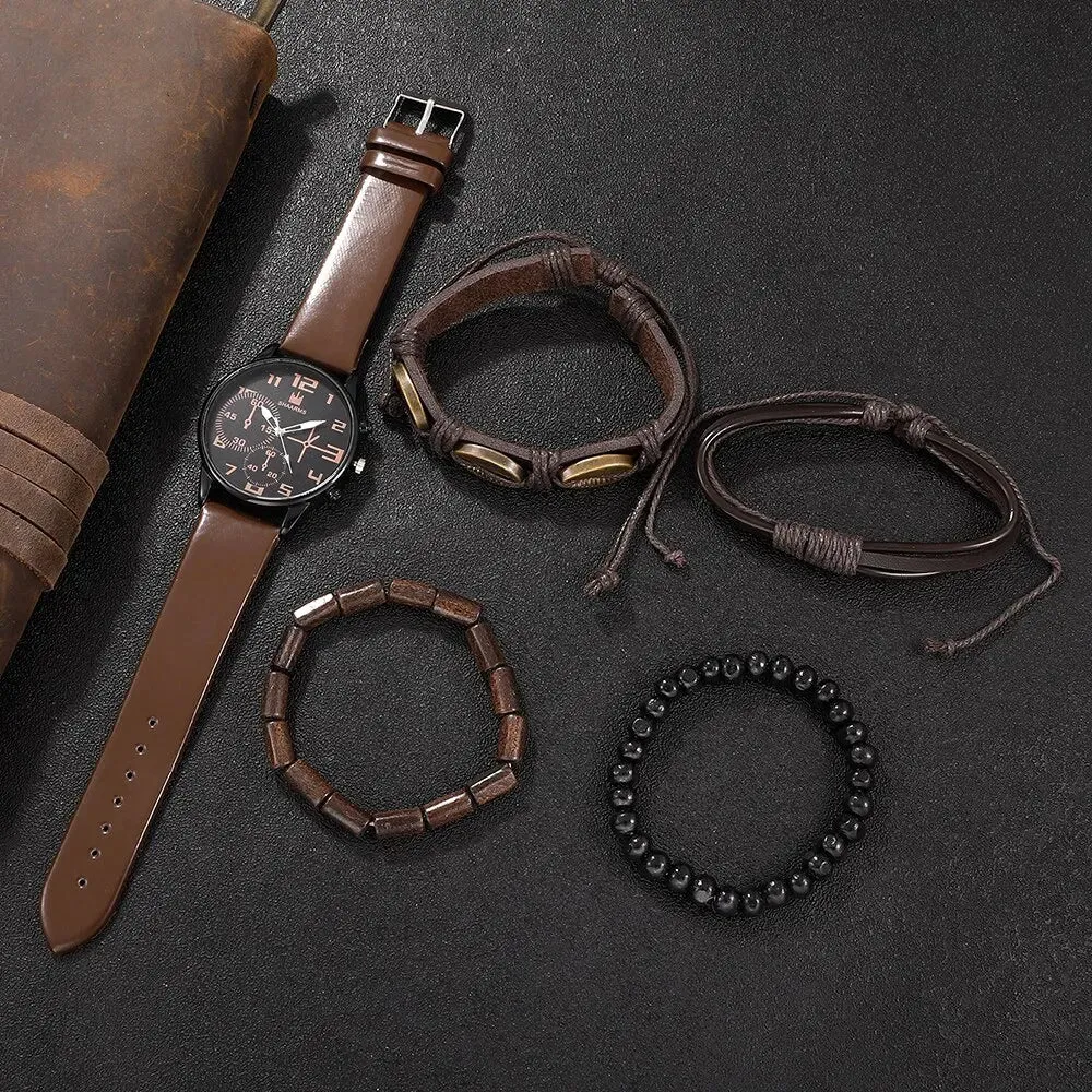 Mens Sports Bracelet & Watches Set