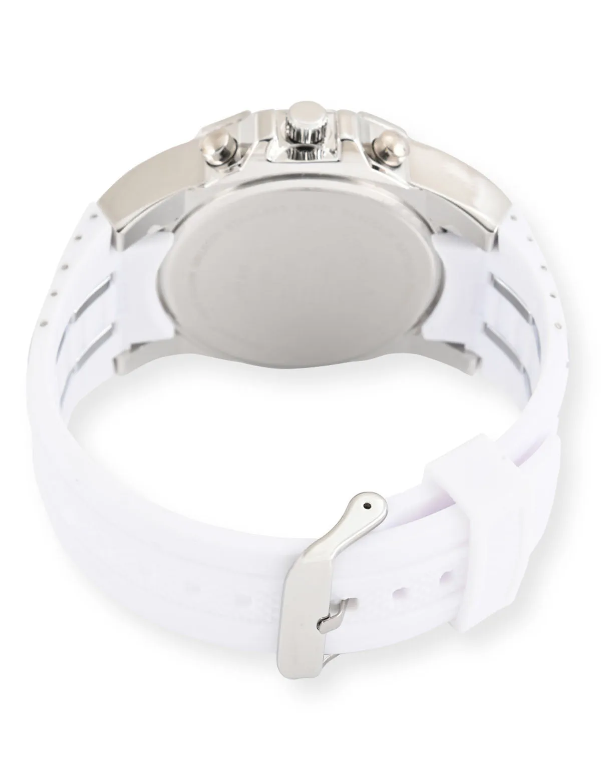 MEN'S WHITE RUBBER STRAP ANA DIGI SPORTS WATCH