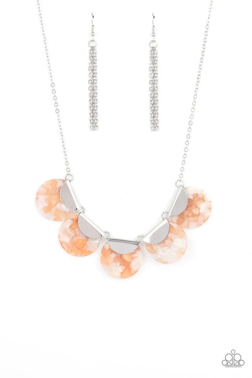 Mermaid Oasis Orange Paparazzi Necklace