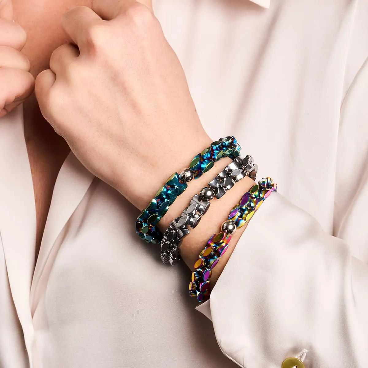Midnight Rainbow | Monroe Links | Hourglass Bracelet