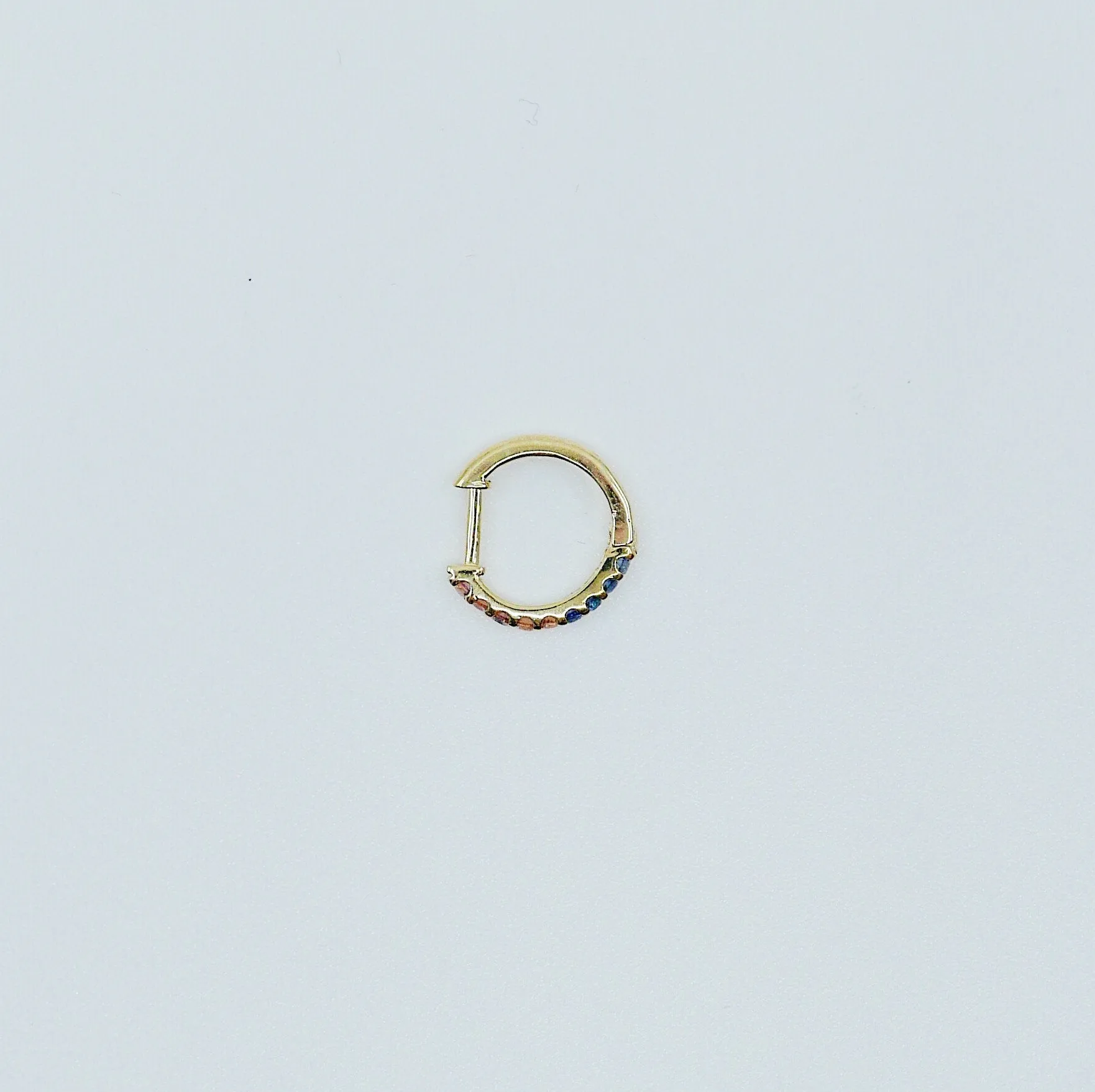 Mini Bi-Color Hoop Earring