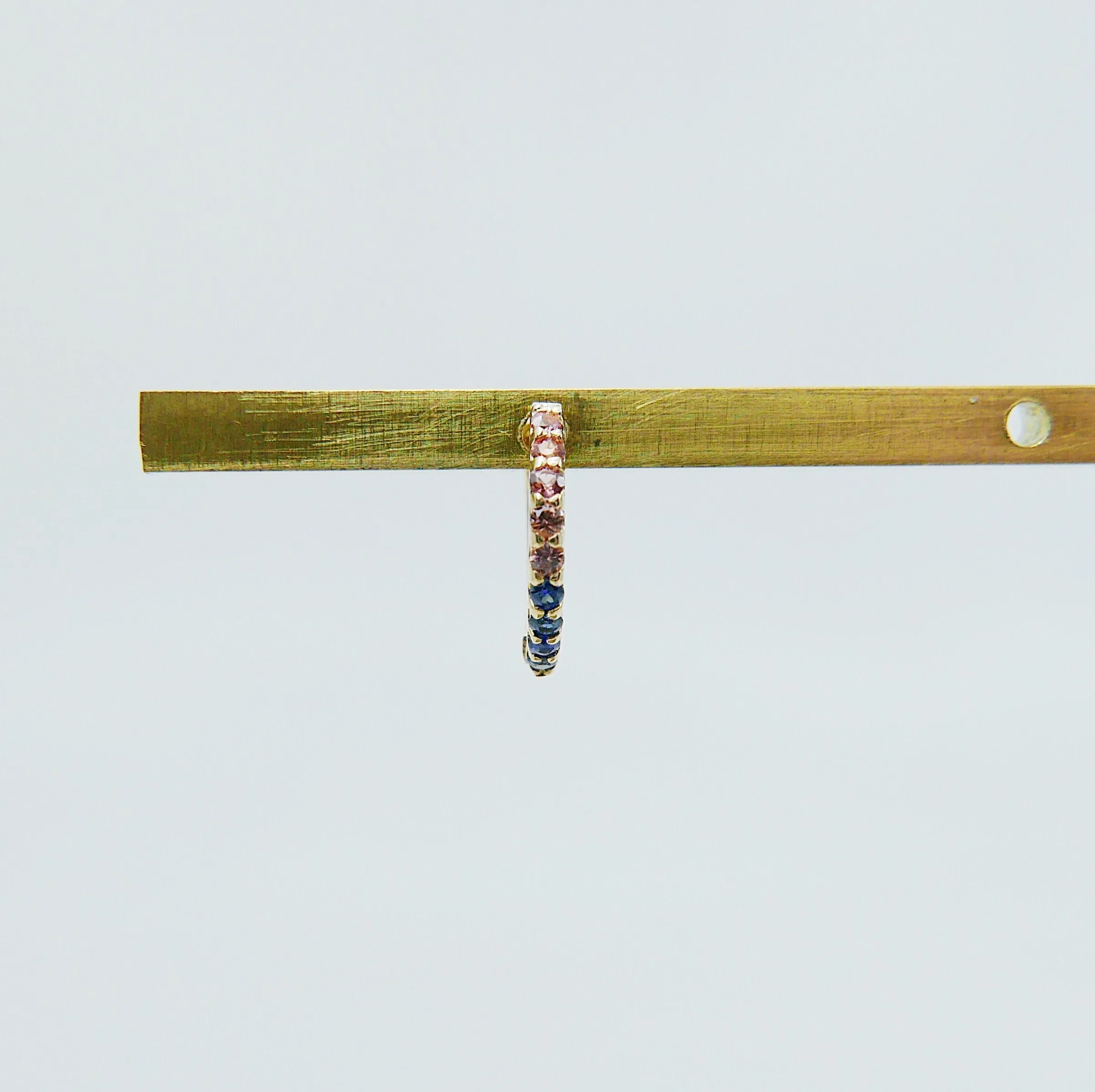 Mini Bi-Color Hoop Earring