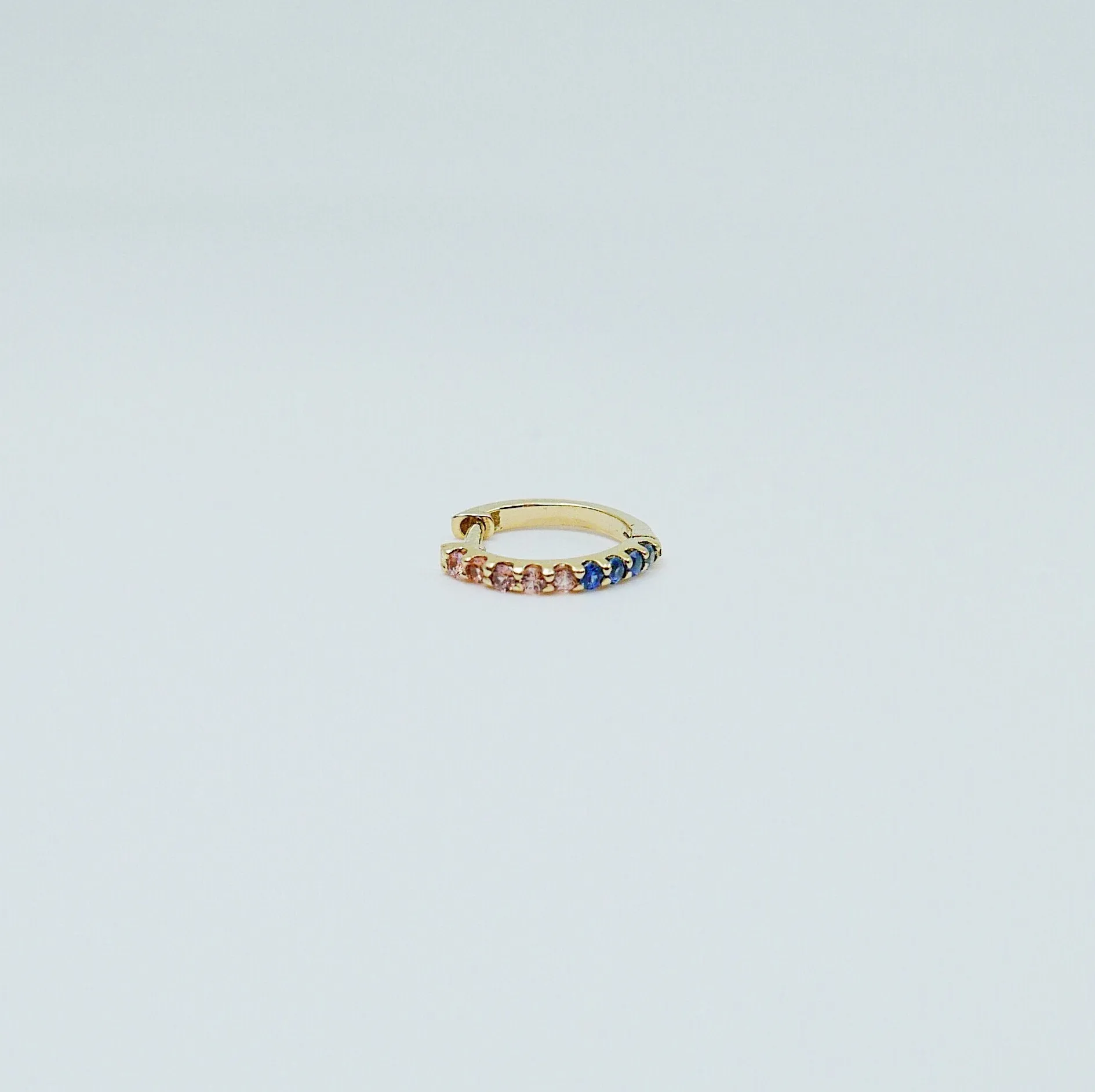 Mini Bi-Color Hoop Earring