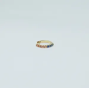 Mini Bi-Color Hoop Earring