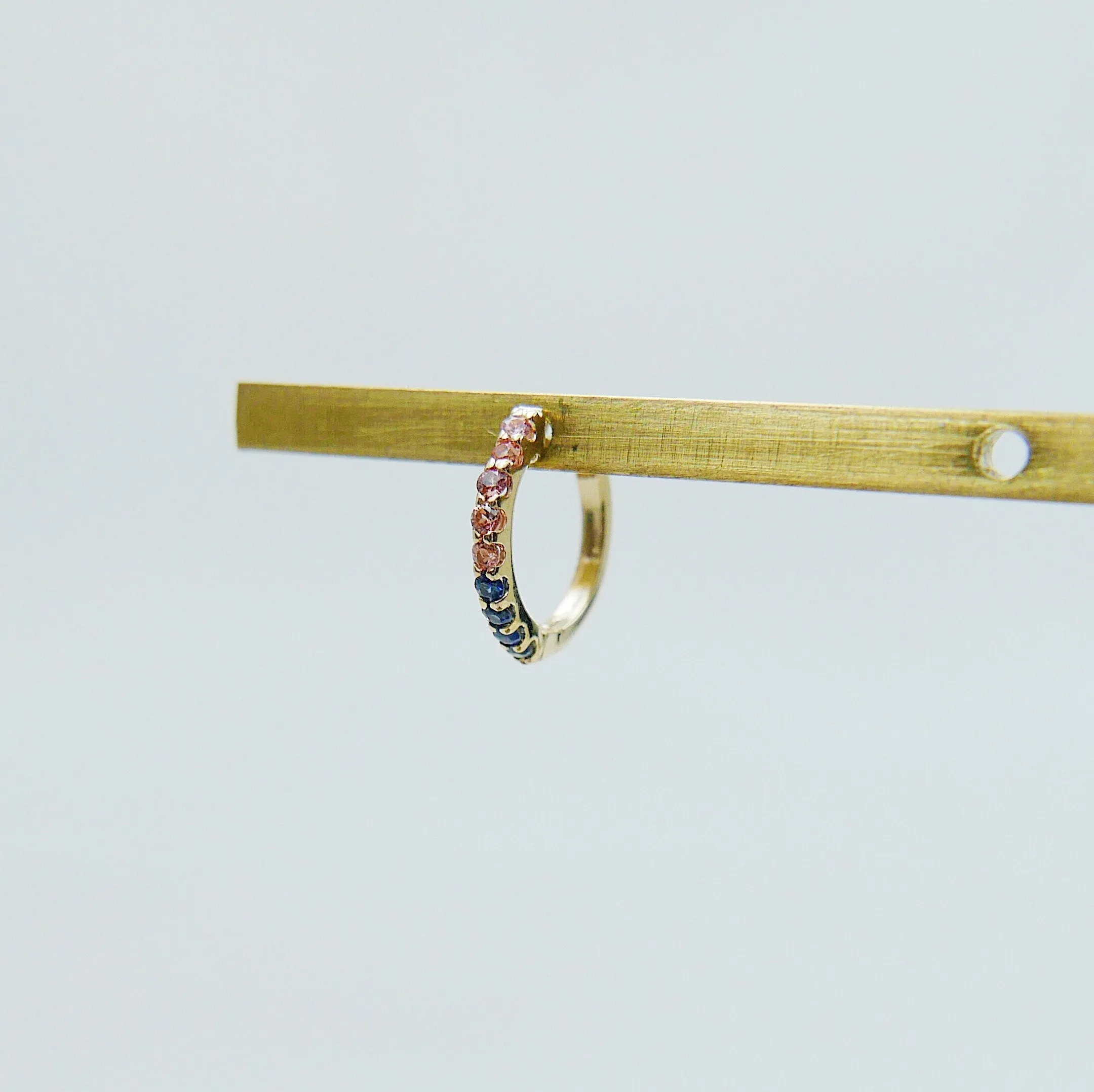 Mini Bi-Color Hoop Earring