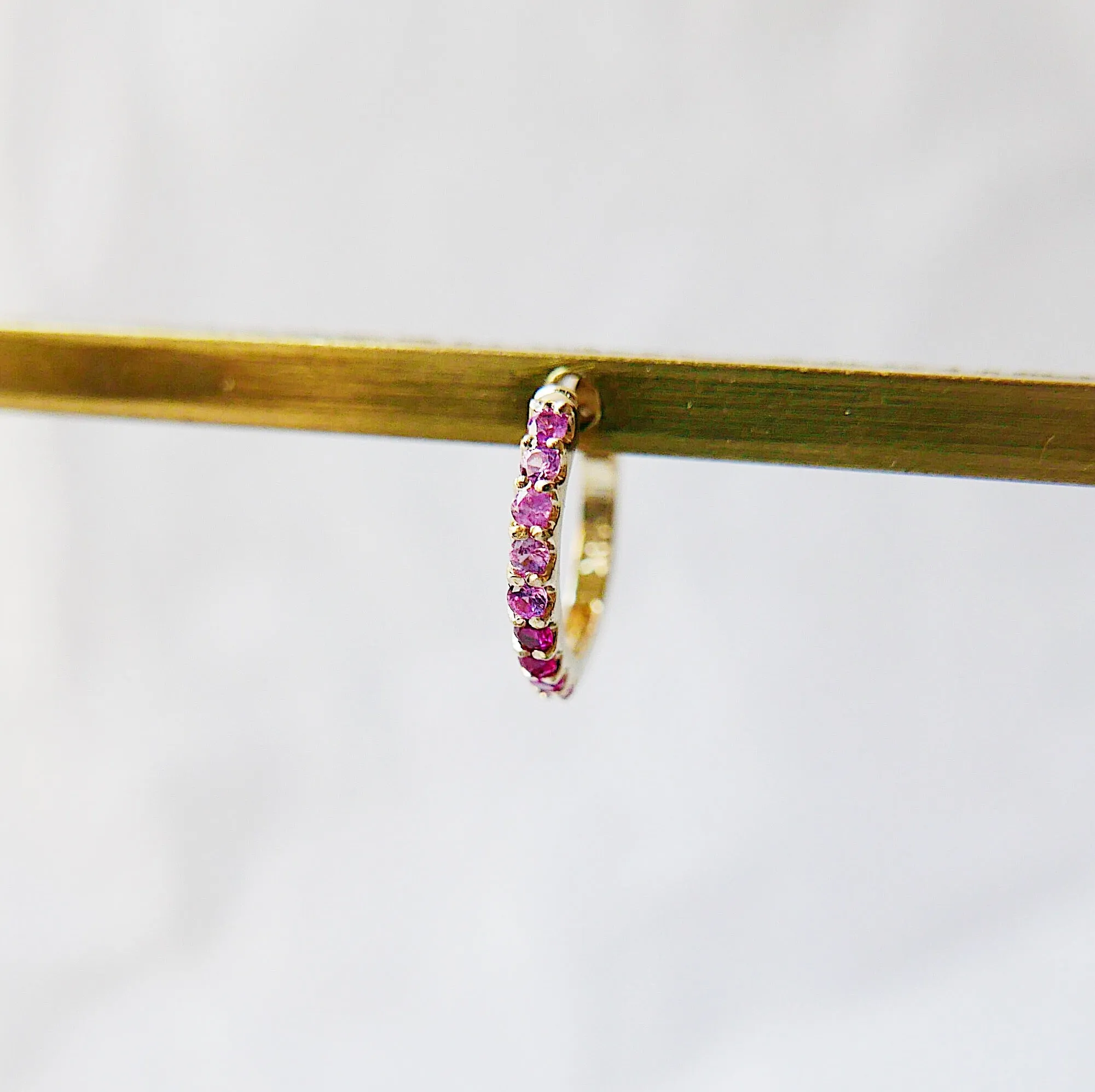 Mini Bi-Color Hoop Earring
