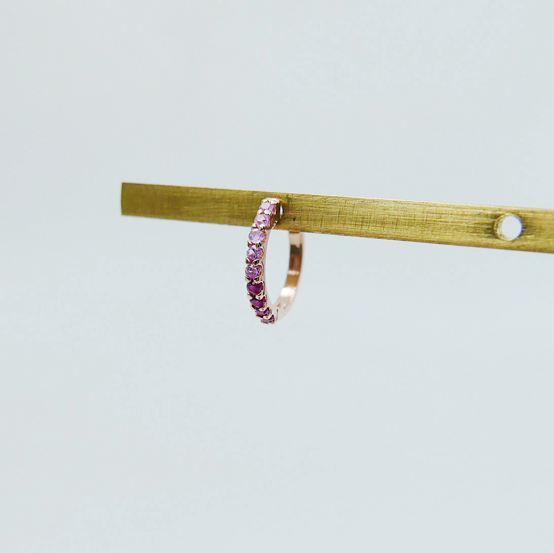 Mini Bi-Color Hoop Earring