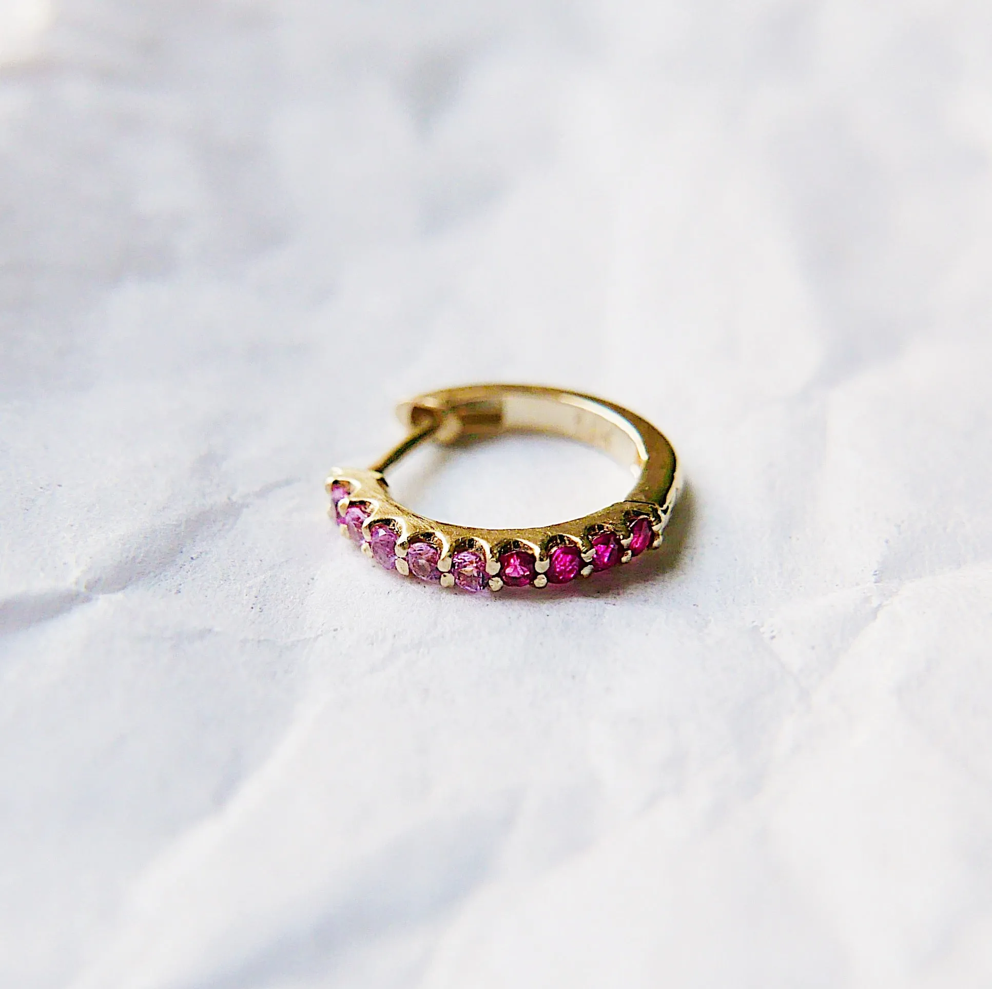 Mini Bi-Color Hoop Earring