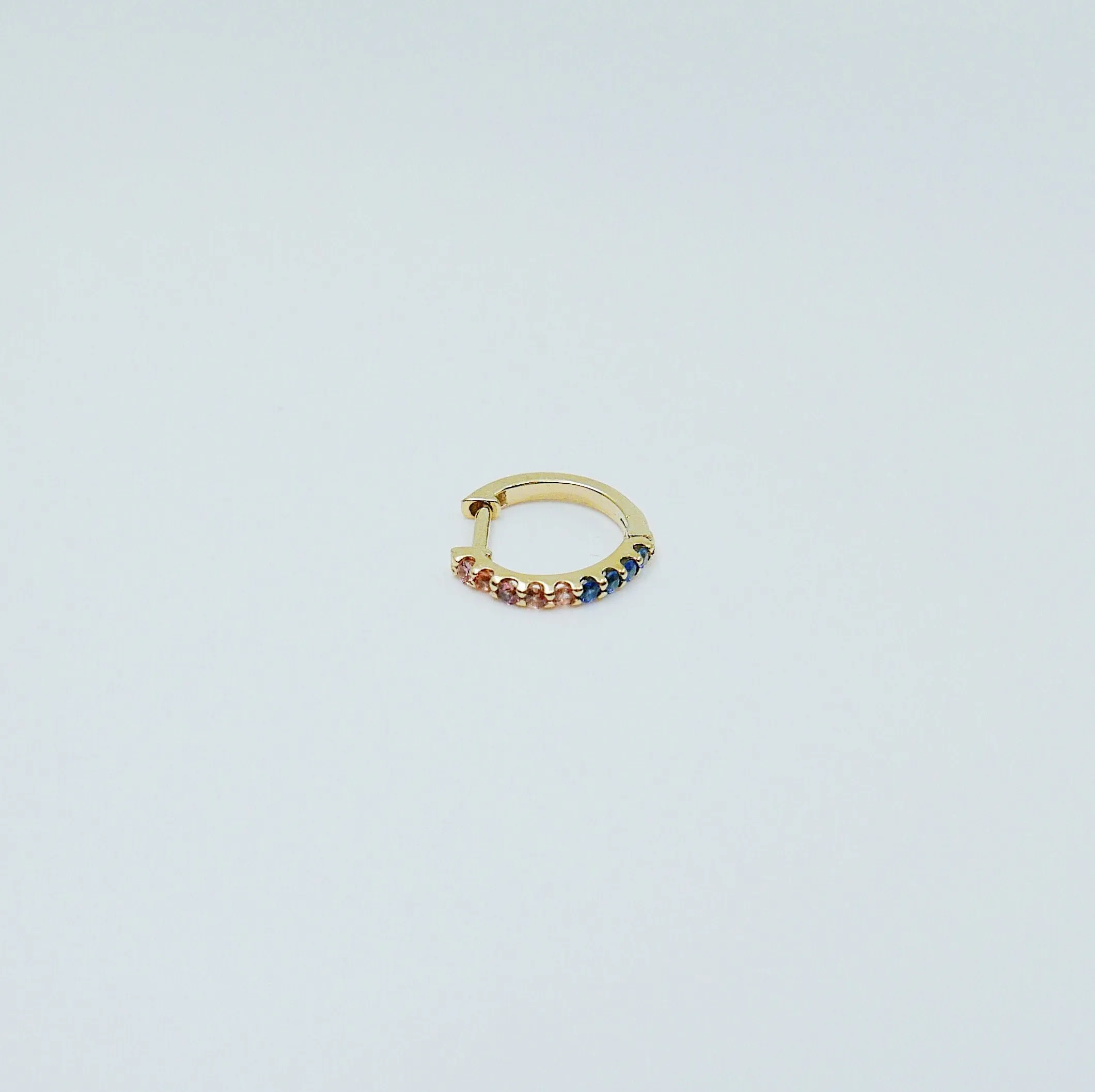 Mini Bi-Color Hoop Earring