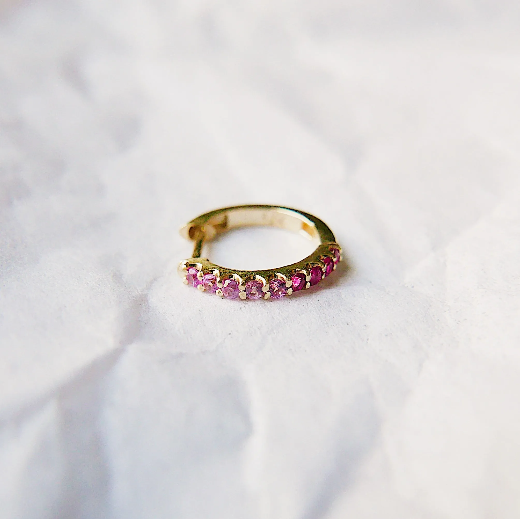 Mini Bi-Color Hoop Earring