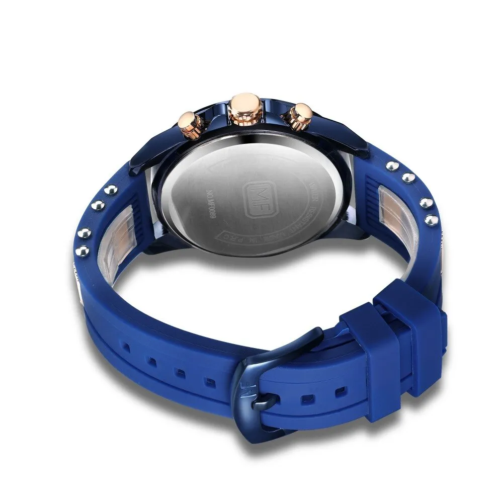 MINI FOCUS Quartz Male Sports Watches Silicone Band Watches Racing Men Students Chronograph Watch Men&#39;s Glow Hands Clock MF0089