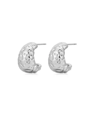 Mini Molten Hoops- Silver