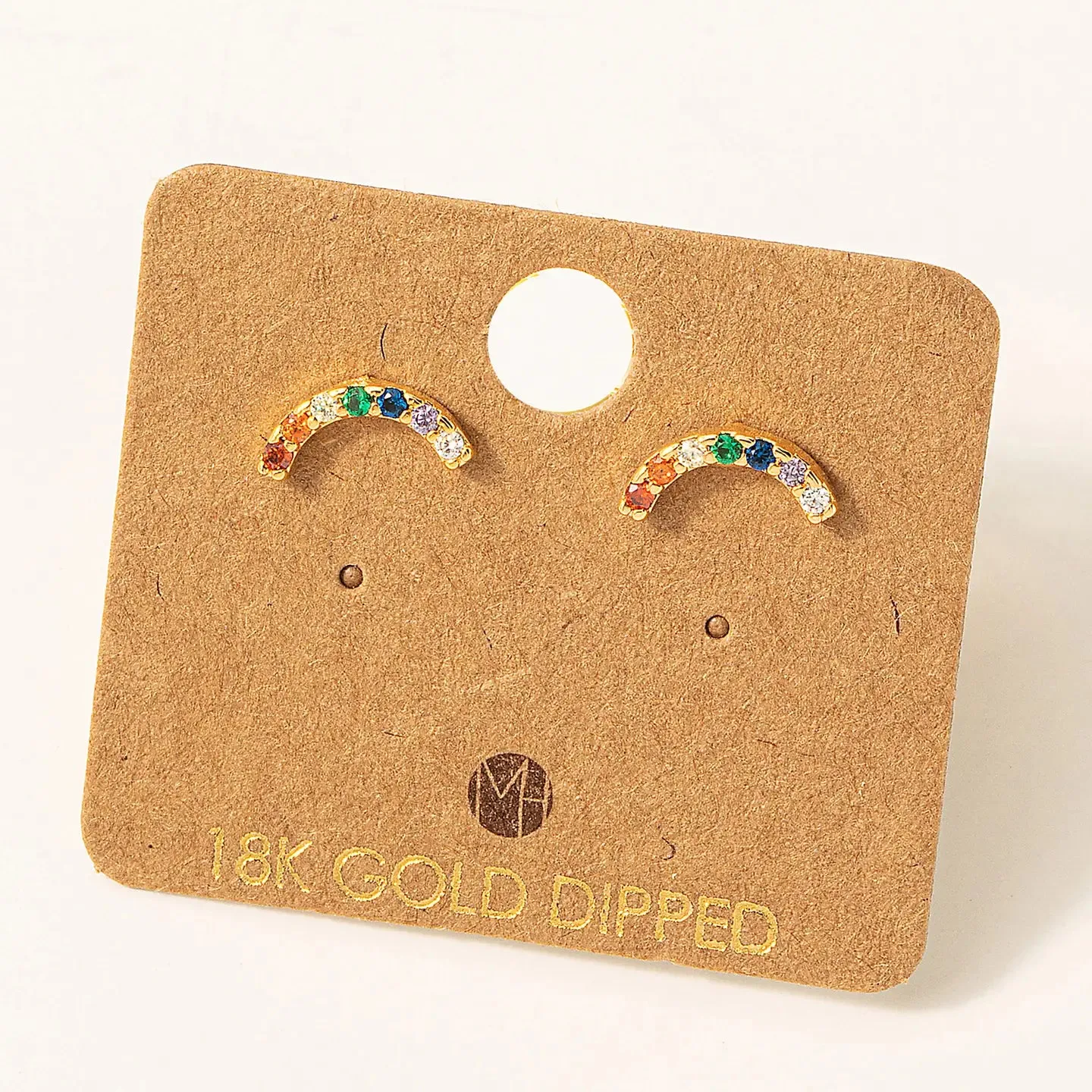 Mini Pave Rainbow Earrings