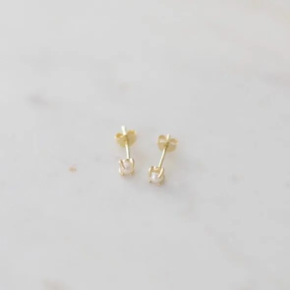 Mini Pearl Studs - Gold & Silver