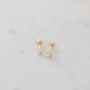 Mini Pearl Studs - Gold & Silver