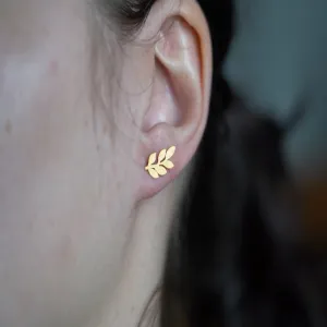 Minimalist Leaf Studs Earrings
