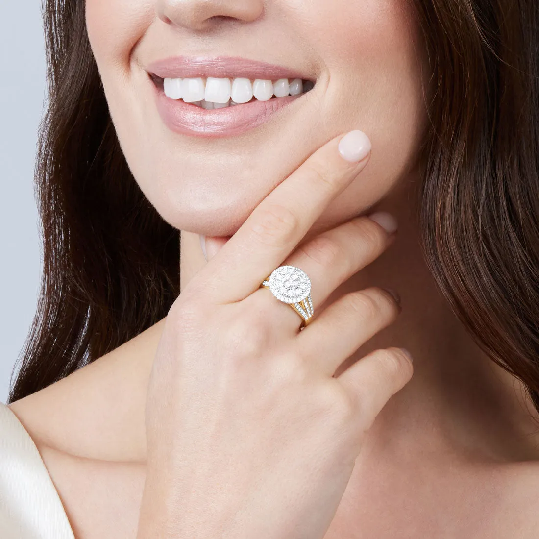 Miracle Composite Ring with 1.00ct of Diamonds in 9ct Yellow Gold