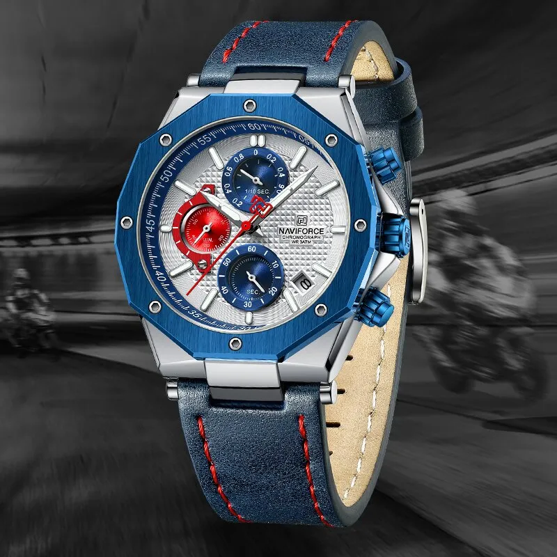 MODE LEATHER BAND CHRONOGRAPH | Stylish leather timepiece