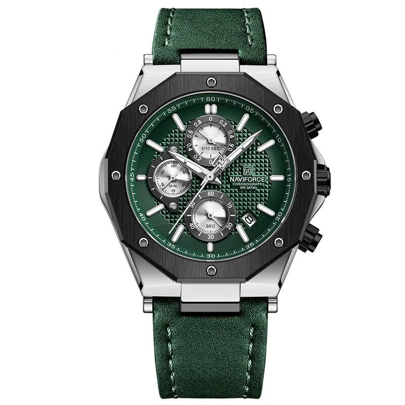 MODE LEATHER BAND CHRONOGRAPH | Stylish leather timepiece