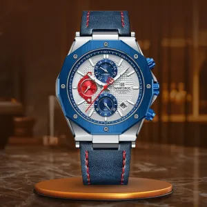 MODE LEATHER BAND CHRONOGRAPH | Stylish leather timepiece