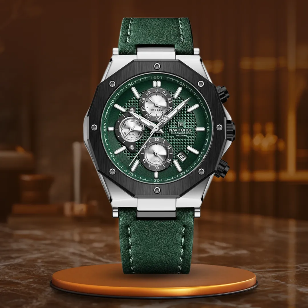 MODE LEATHER BAND CHRONOGRAPH | Stylish leather timepiece