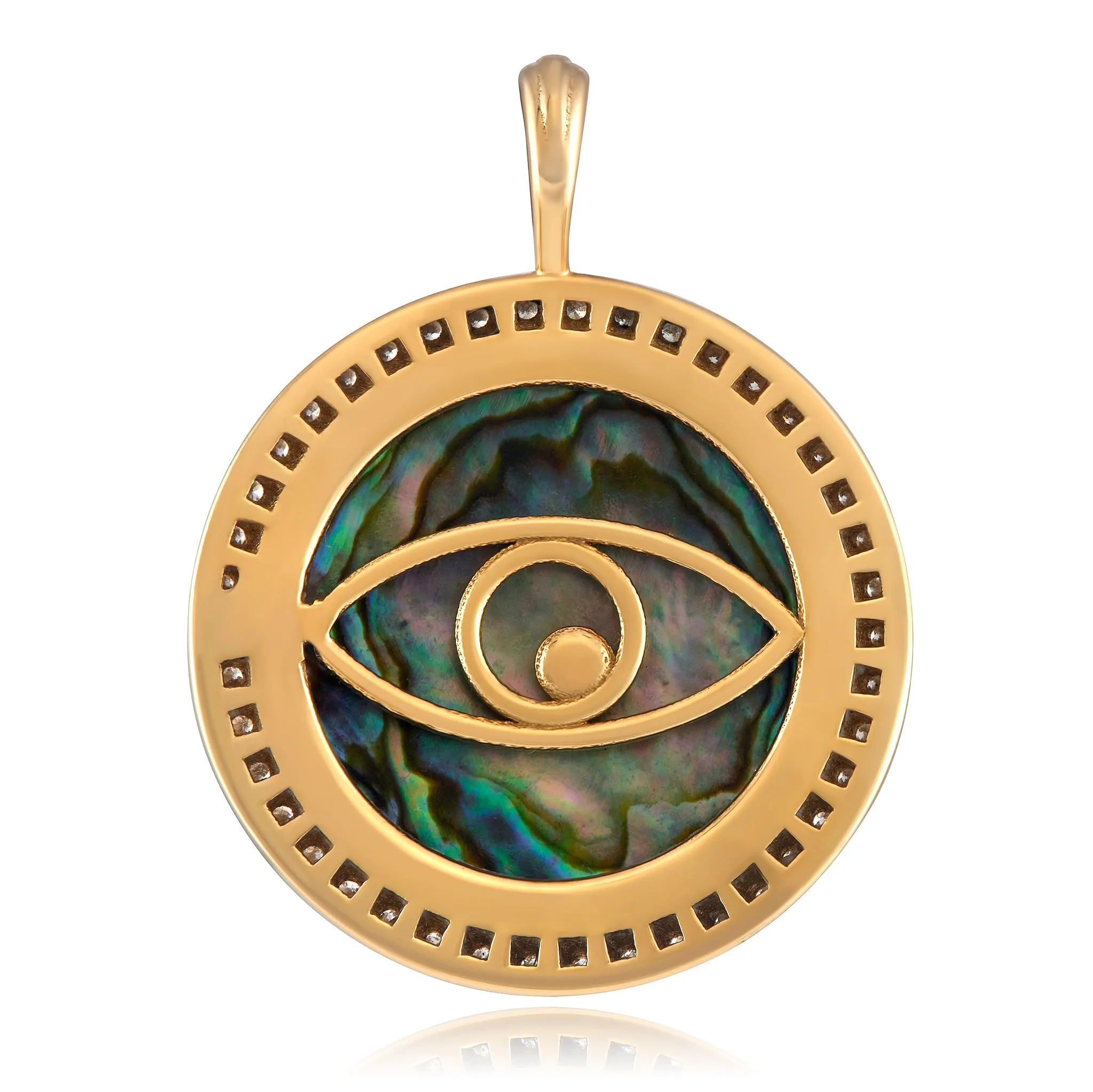 Moon Face with Diamond Halo Charm