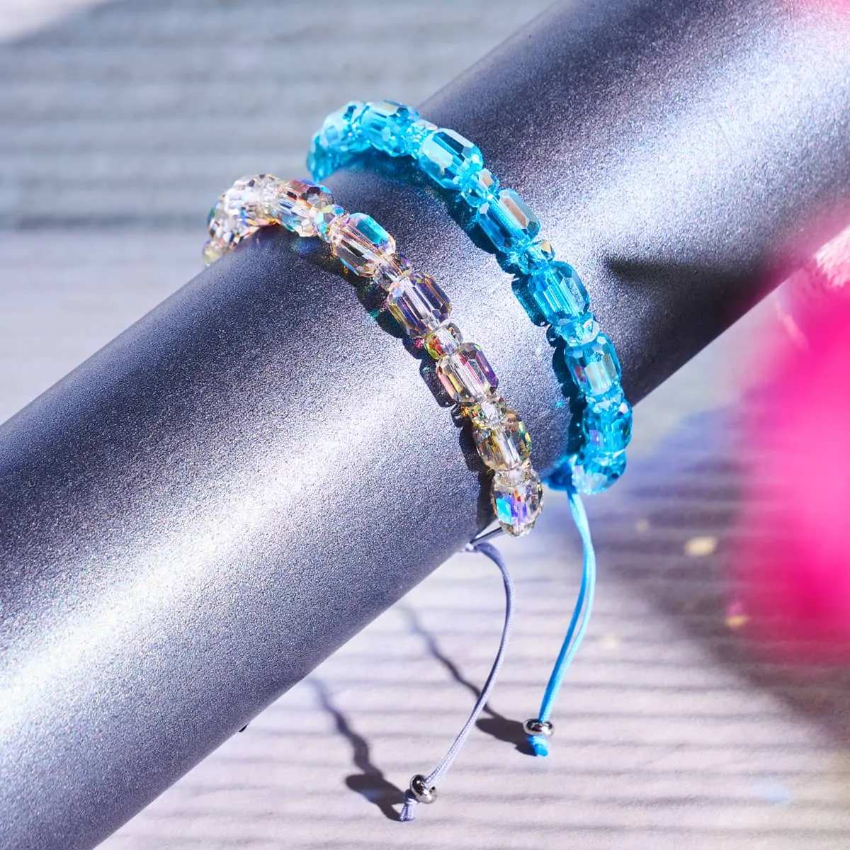 Moonbeam x Grey | Silver | Radiant Facet Pebble Bracelet
