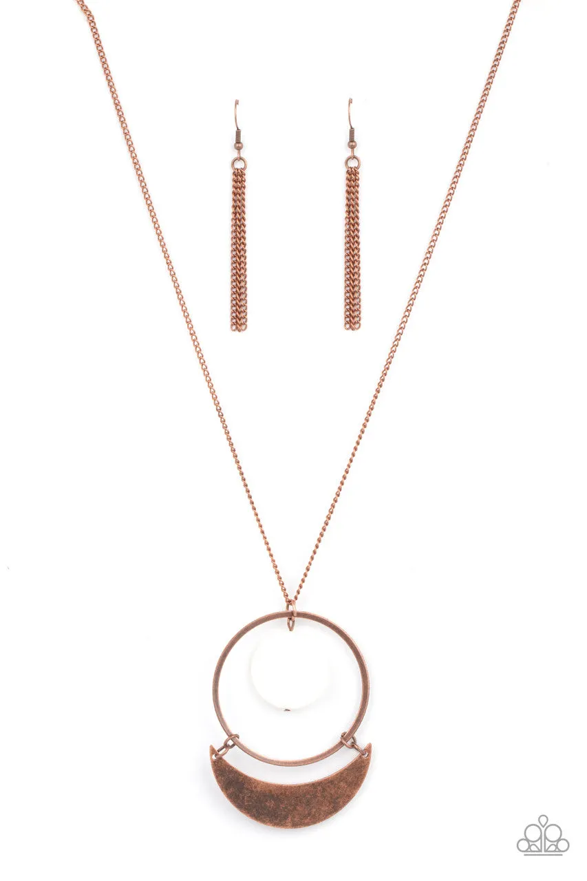 Moonlight Sailing Copper Paparazzi Necklace