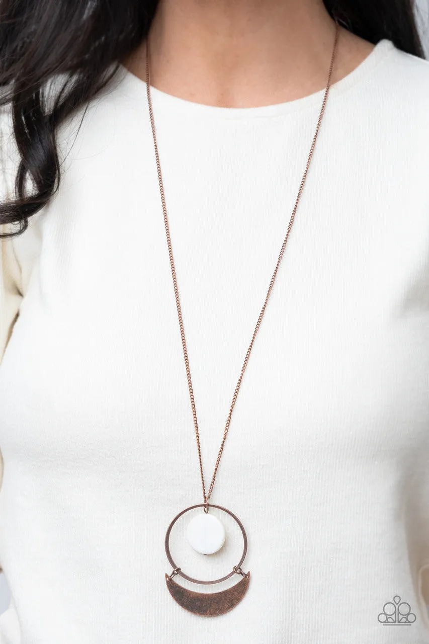 Moonlight Sailing Copper Paparazzi Necklace