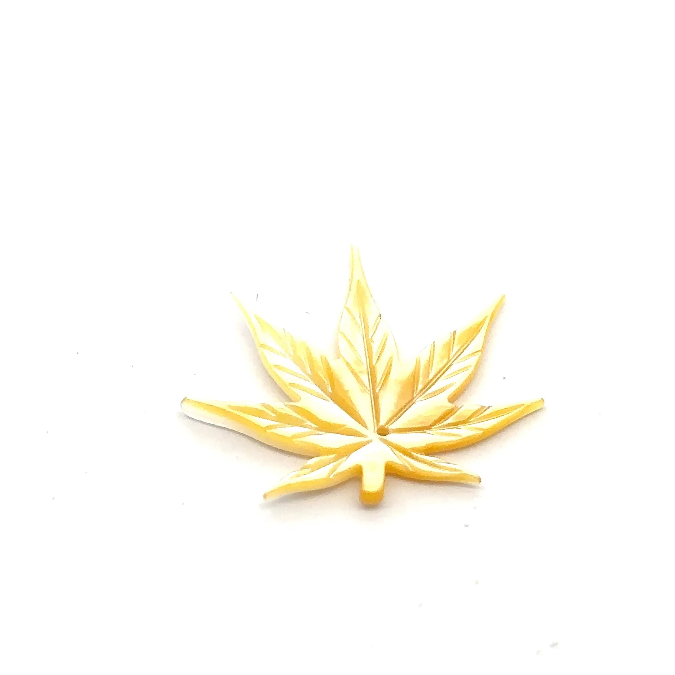 Mother Of Pearl Marijuana Leaf Shell, Sku#M269
