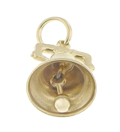 Movable Liberty Bell Charm in 14 Karat Gold