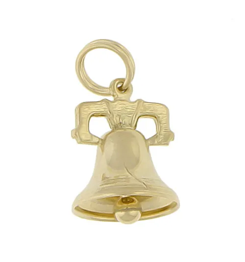 Movable Liberty Bell Charm in 14 Karat Gold