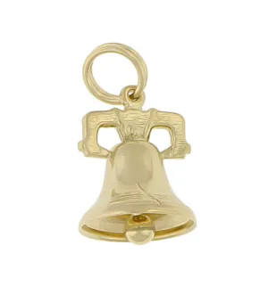 Movable Liberty Bell Charm in 14 Karat Gold