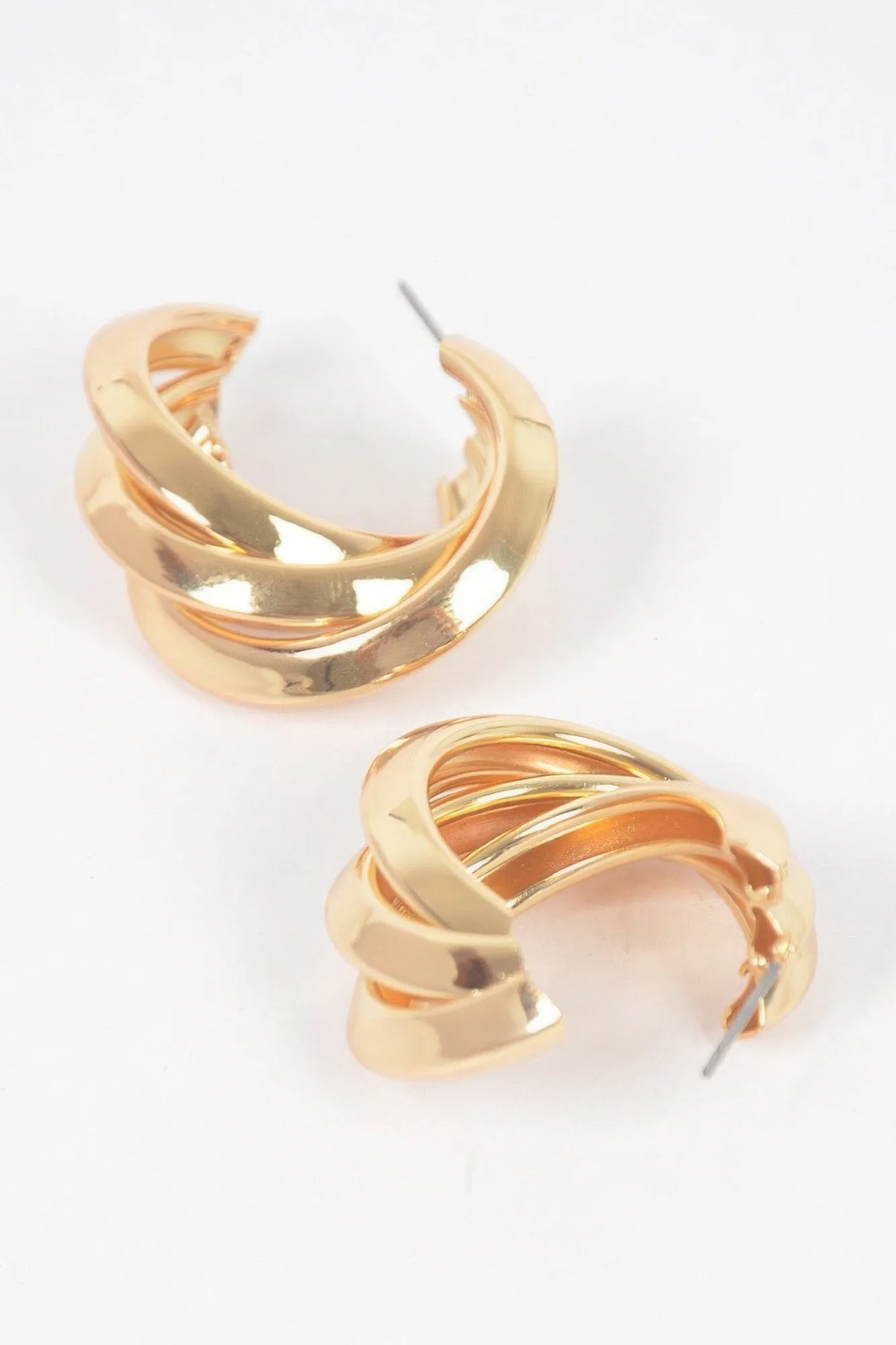 Multi Metal Small Hoop Earring