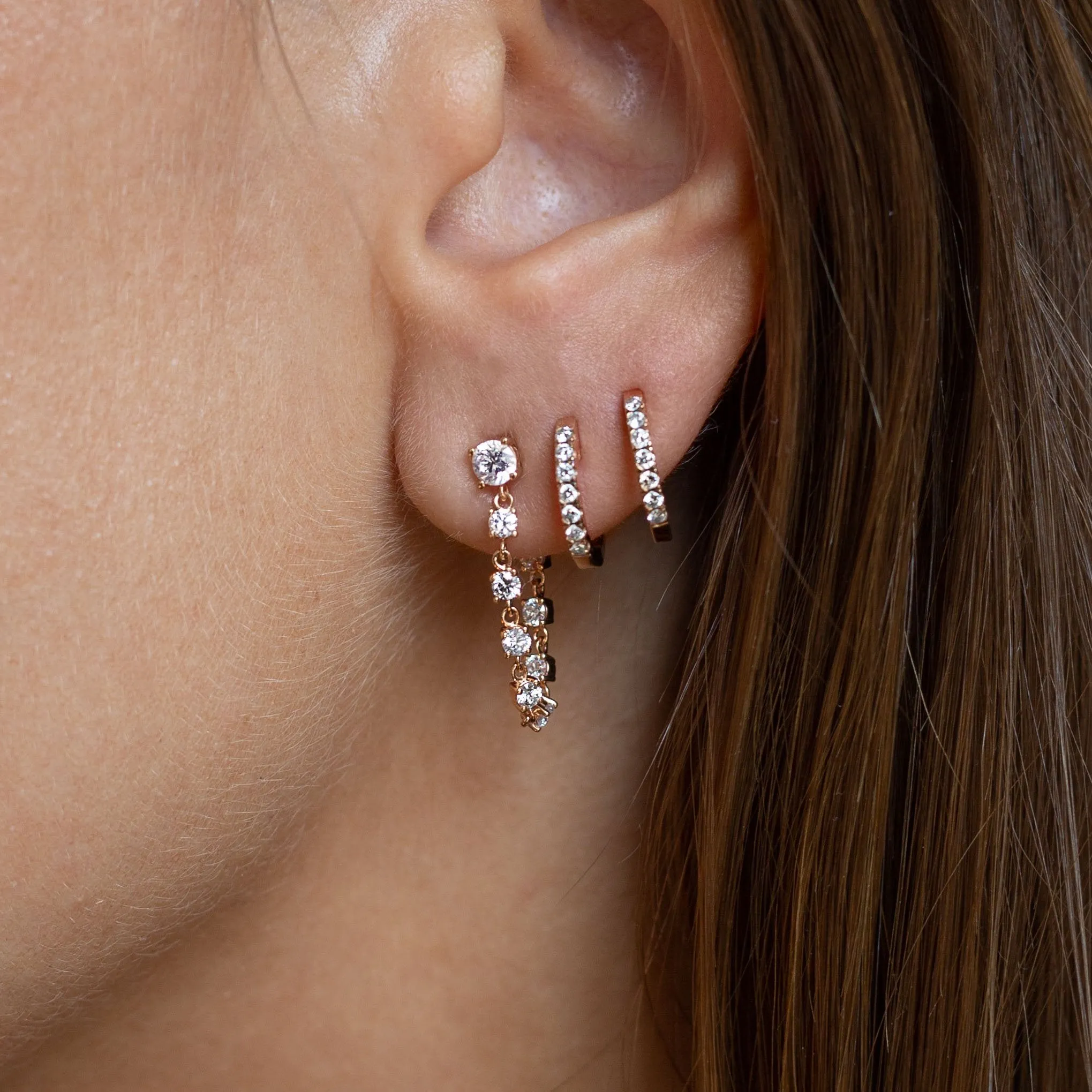 Myer Small Diamond Hoop Earrings