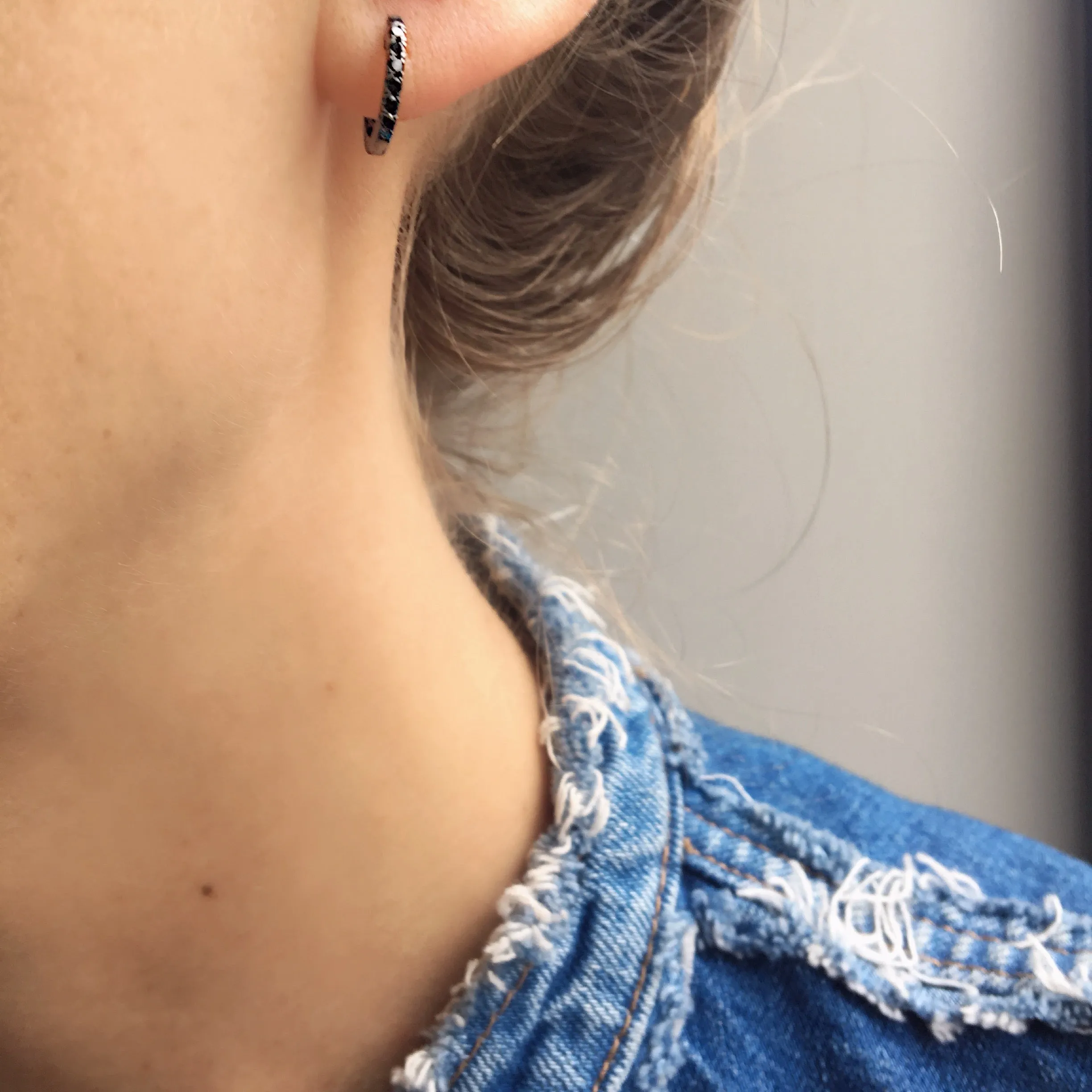 Myer Small Diamond Hoop Earrings