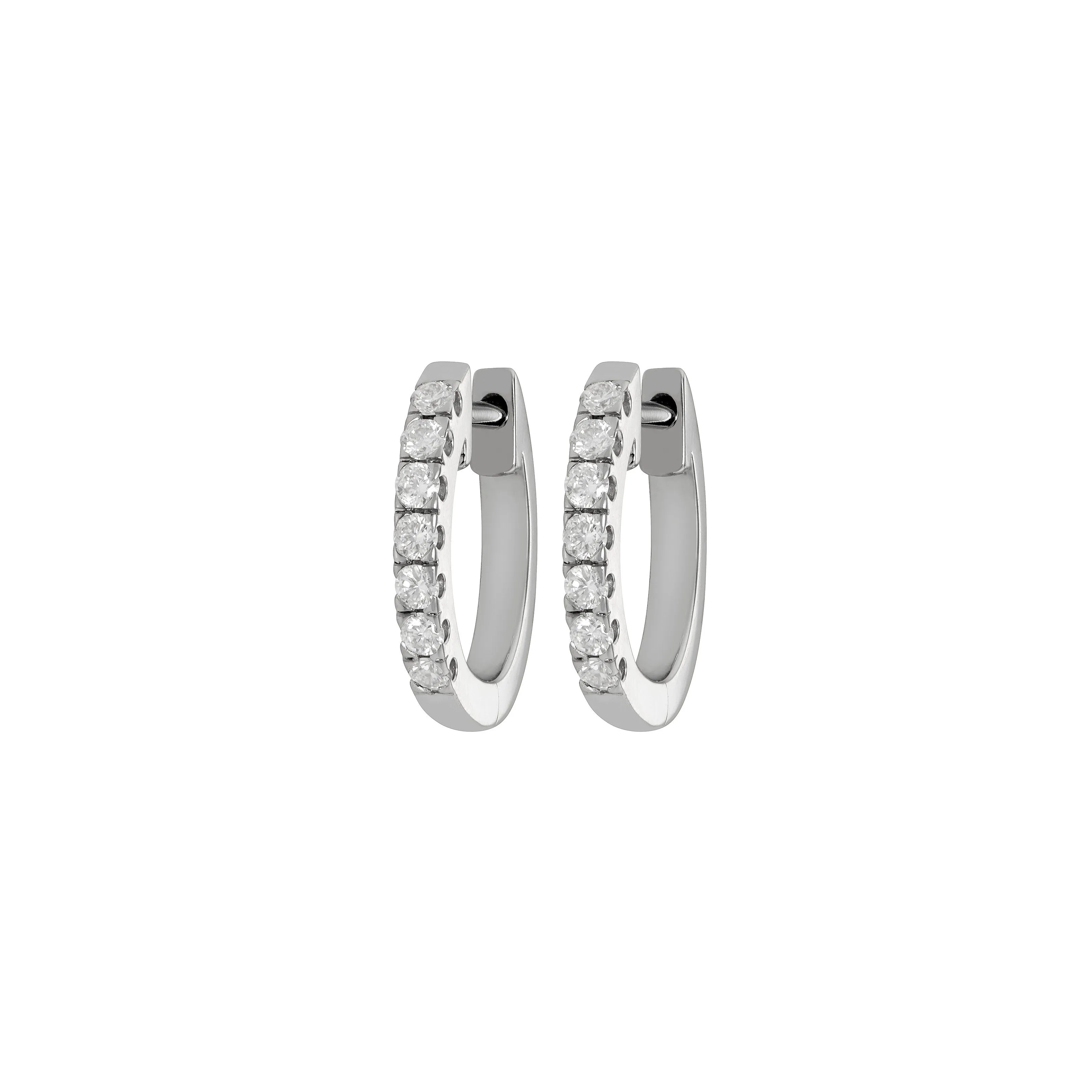 Myer Small Diamond Hoop Earrings