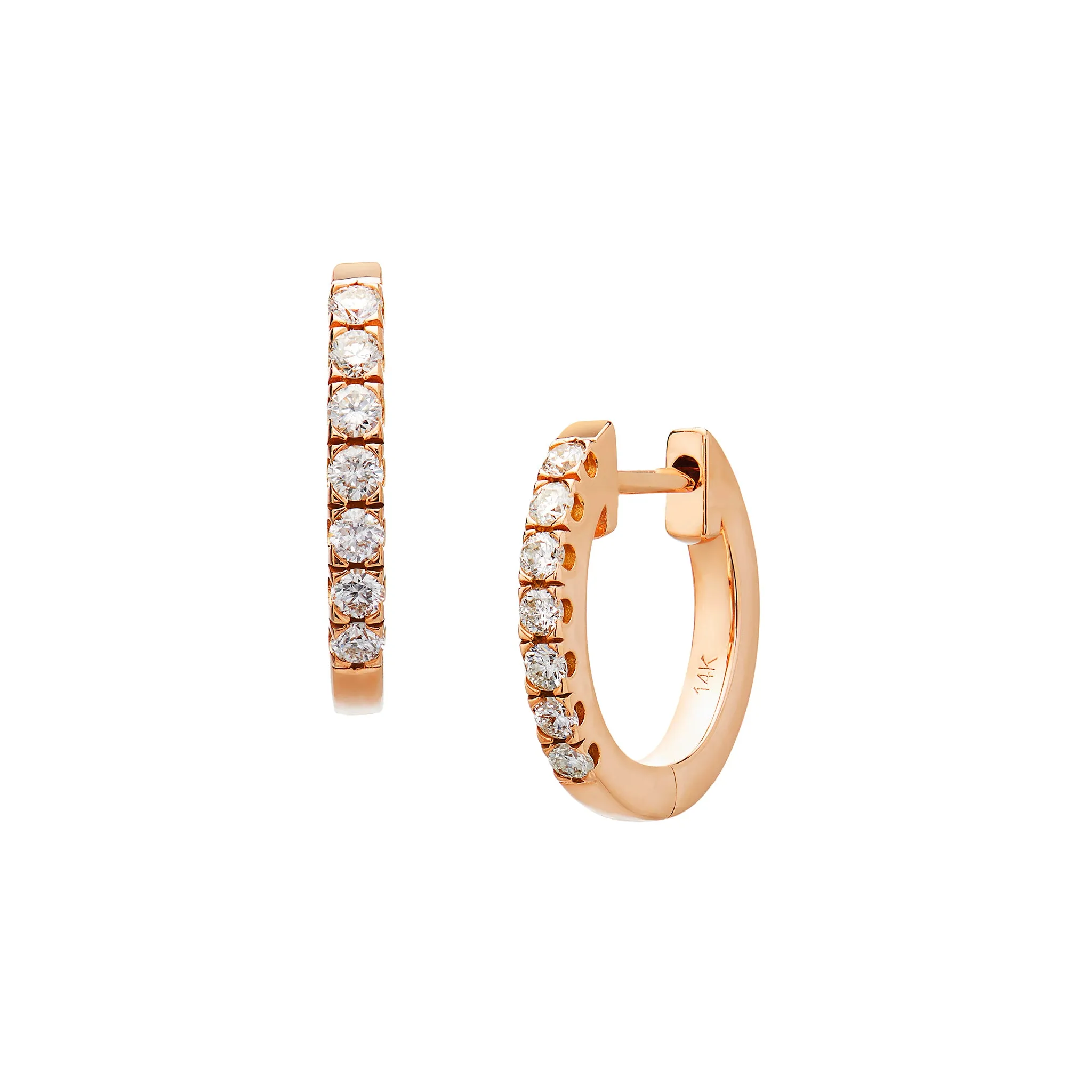 Myer Small Diamond Hoop Earrings