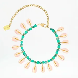 NARCOSHELL NECKLACE | EMERALD & PINK