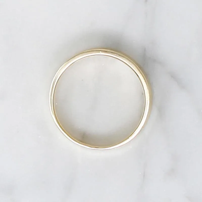 Narrow Contour Curve Wedding Band
