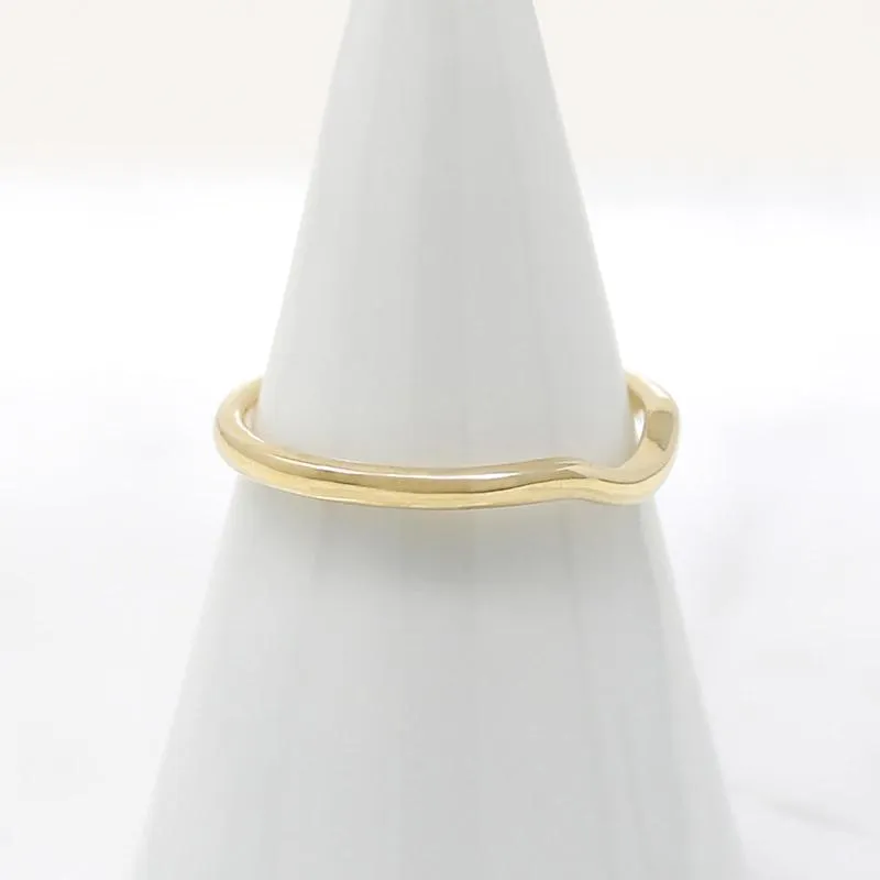 Narrow Contour Curve Wedding Band