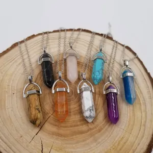Natural Healing Stone Pendant Necklace
