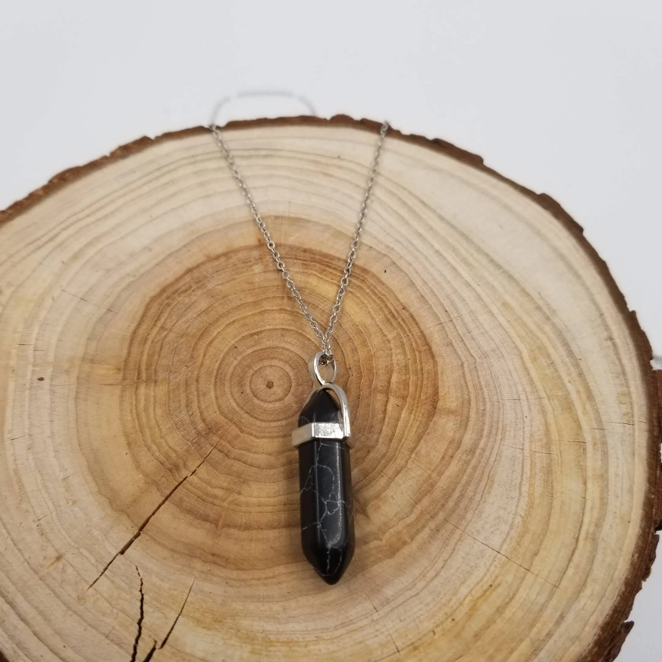 Natural Healing Stone Pendant Necklace