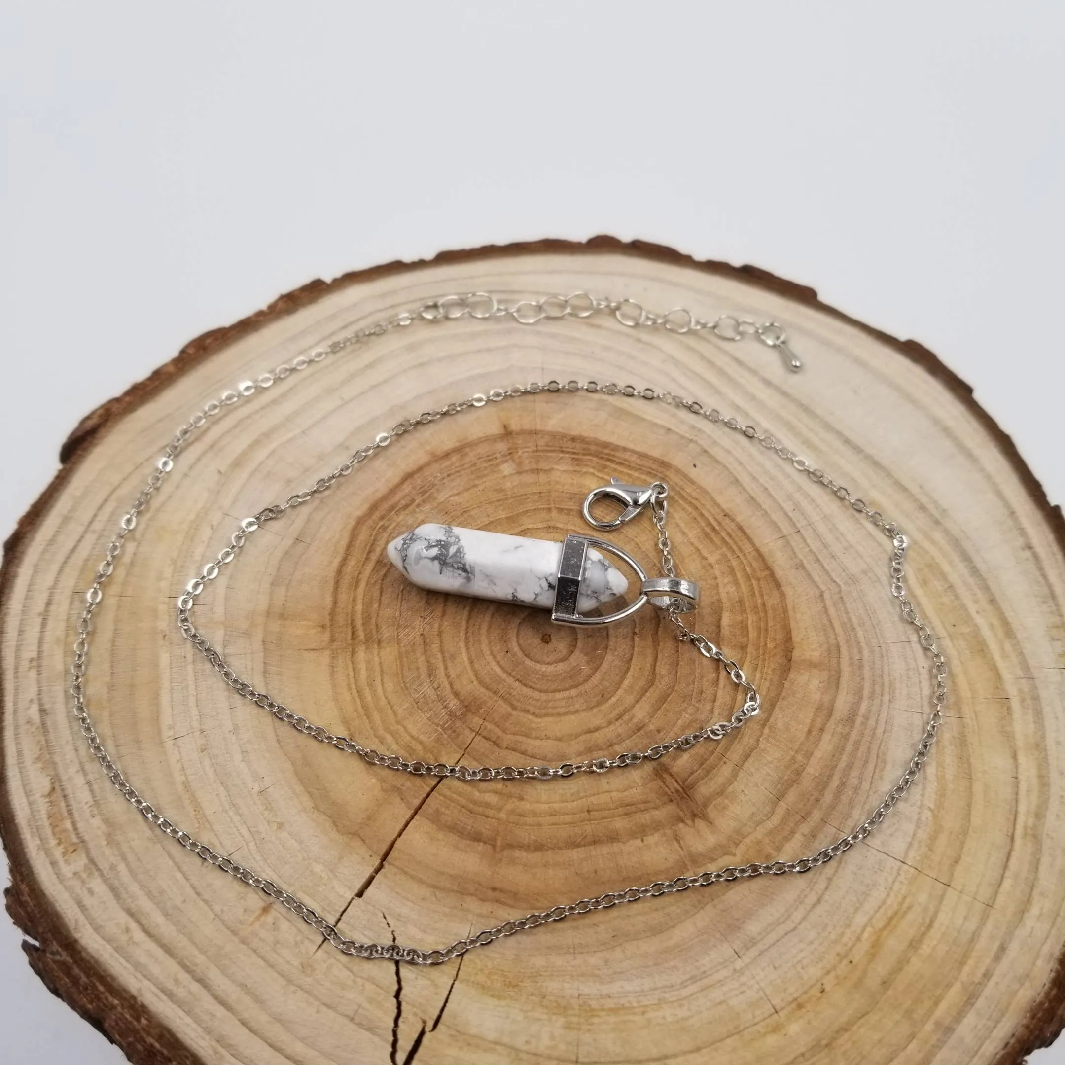 Natural Healing Stone Pendant Necklace