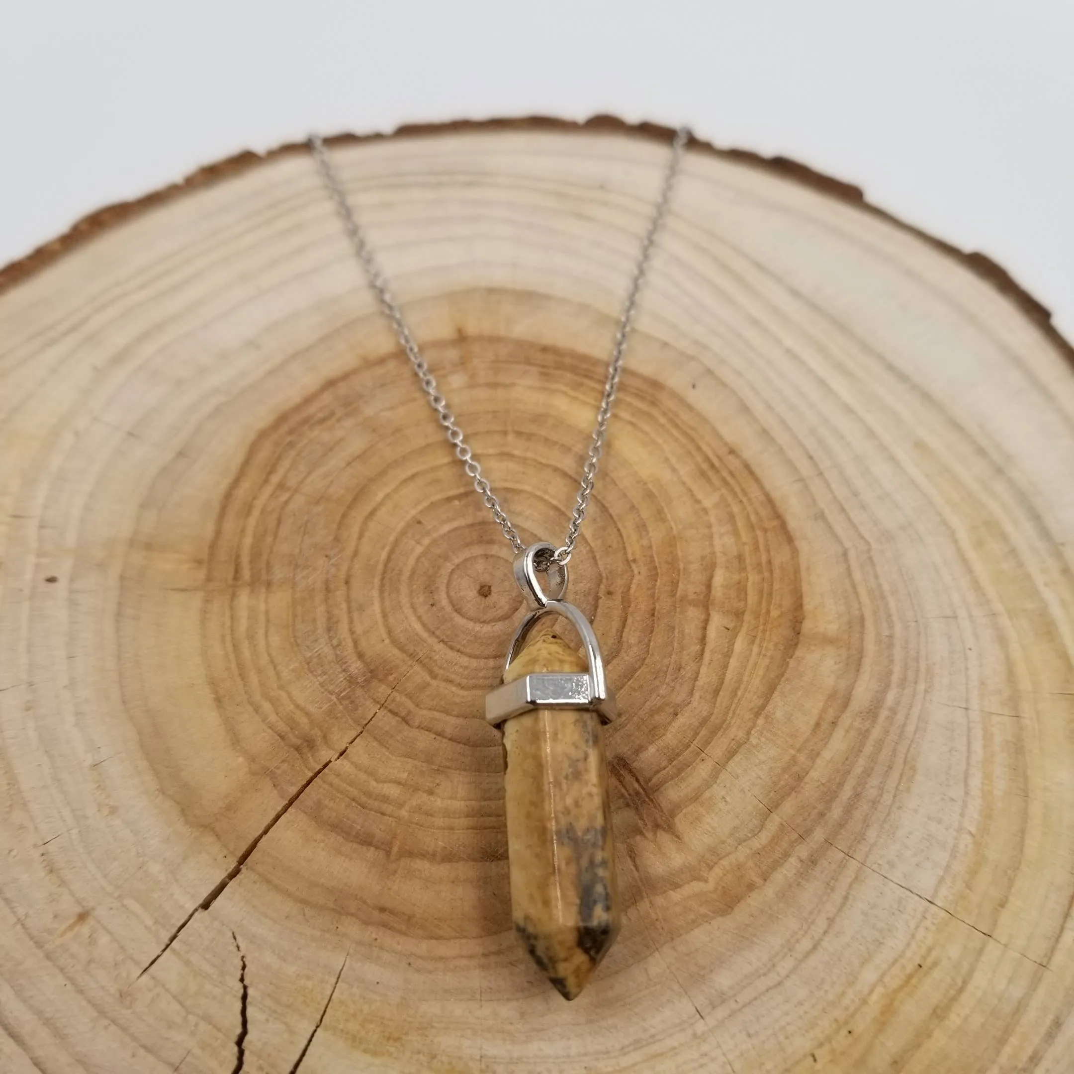 Natural Healing Stone Pendant Necklace