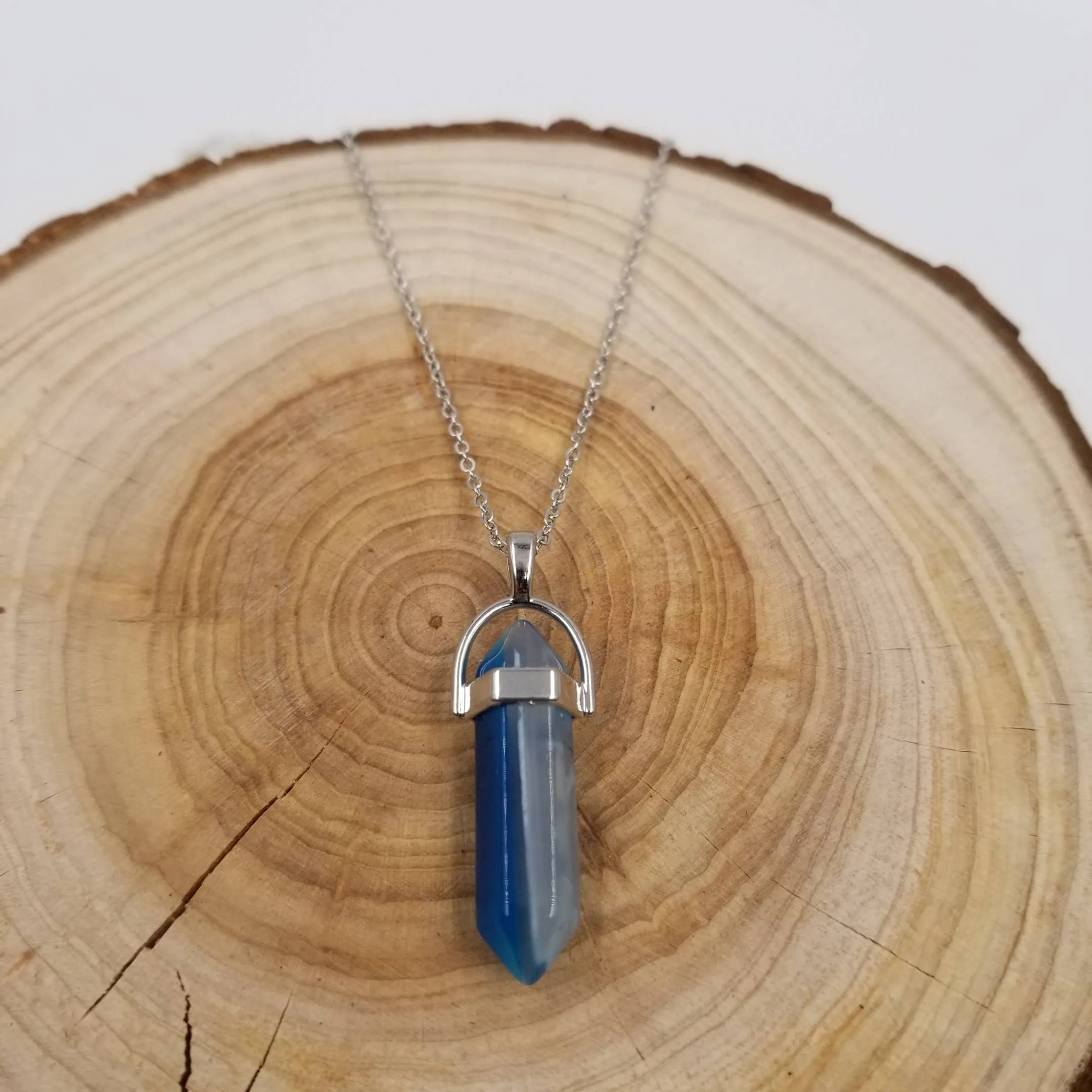 Natural Healing Stone Pendant Necklace
