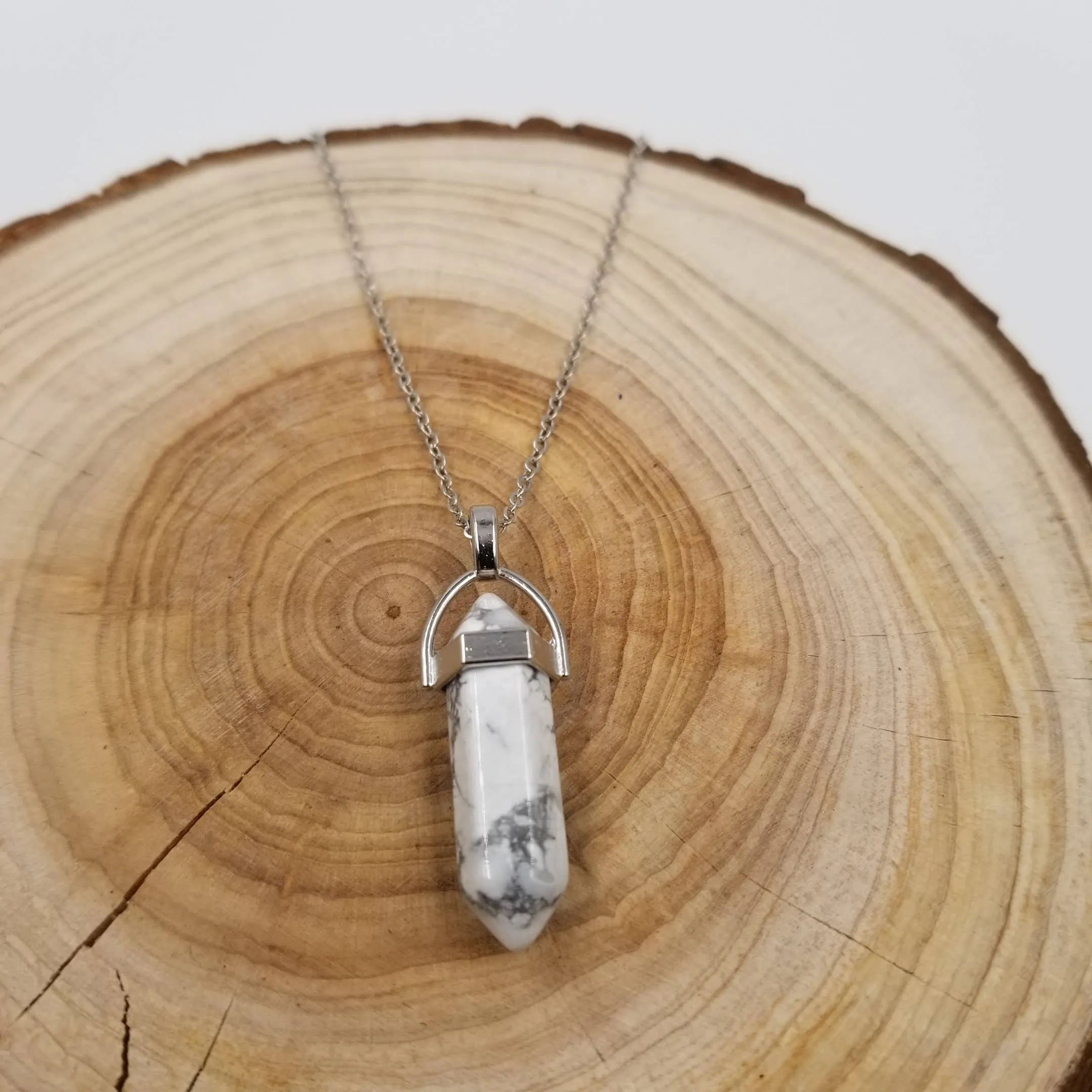 Natural Healing Stone Pendant Necklace